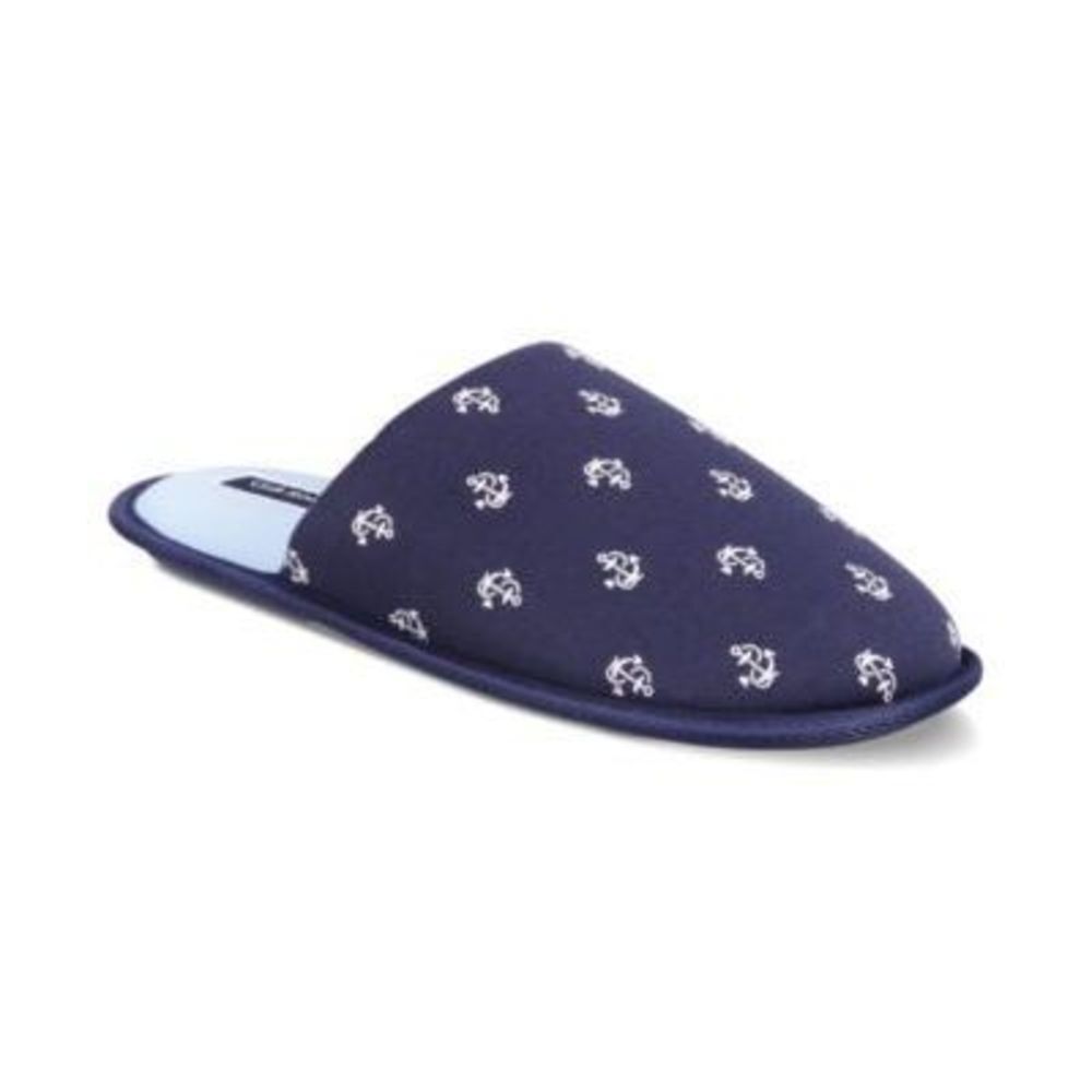 Club Room Men's Anchor Slippers, S  6-7